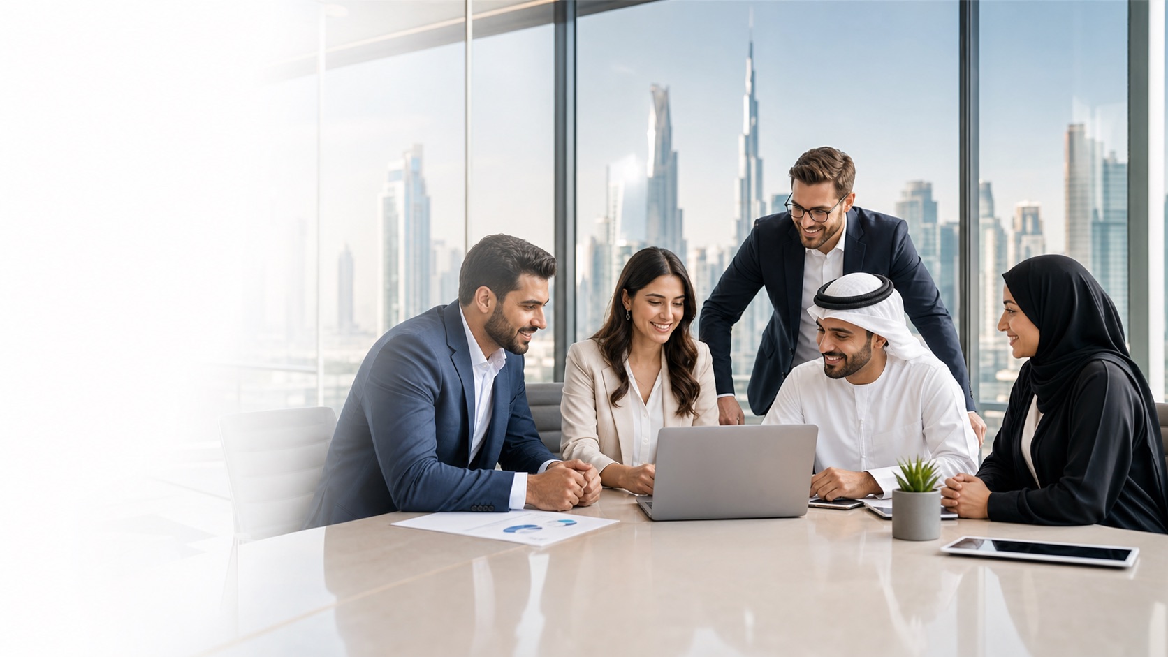 Digitbite delivery team collaborating in a Dubai office