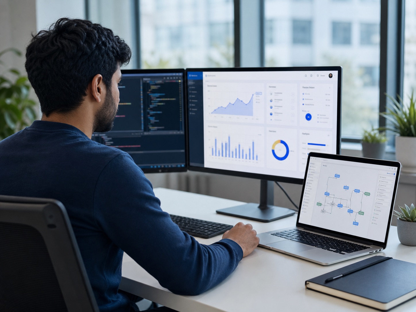 Software engineer working on dashboards and workflow systems