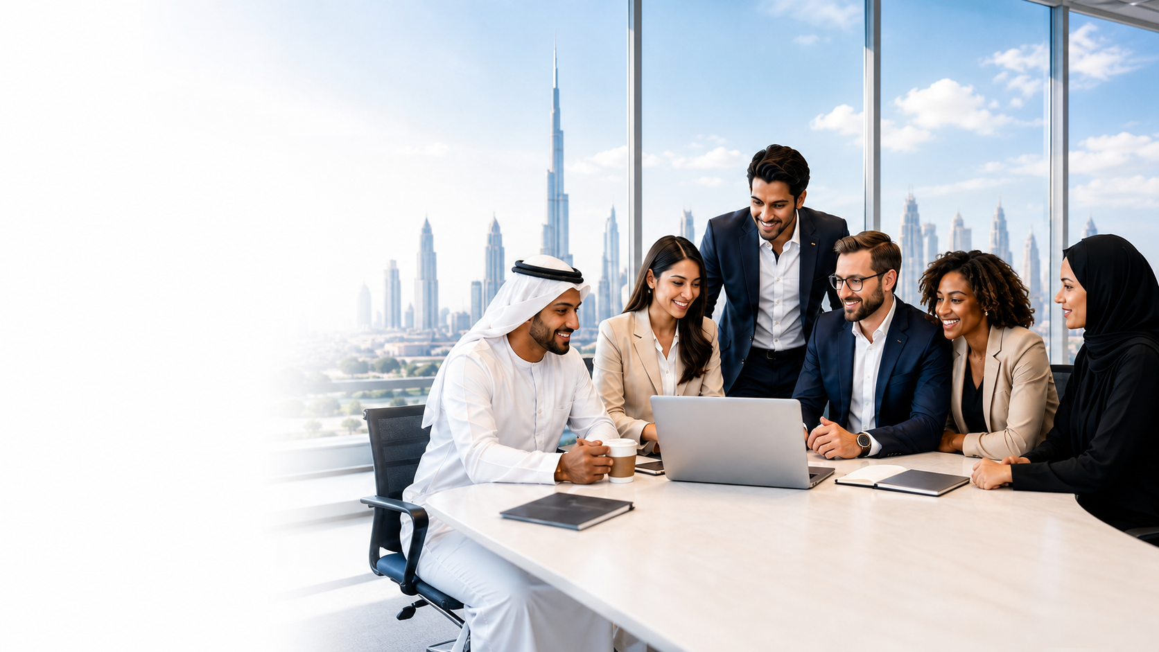 UAE team reviewing bilingual websites and digital experience